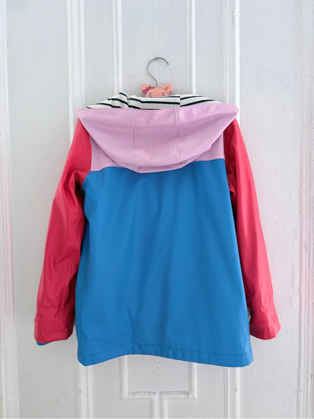 Mini Boden Multi-Color Block Waterproof Hooded Raincoat